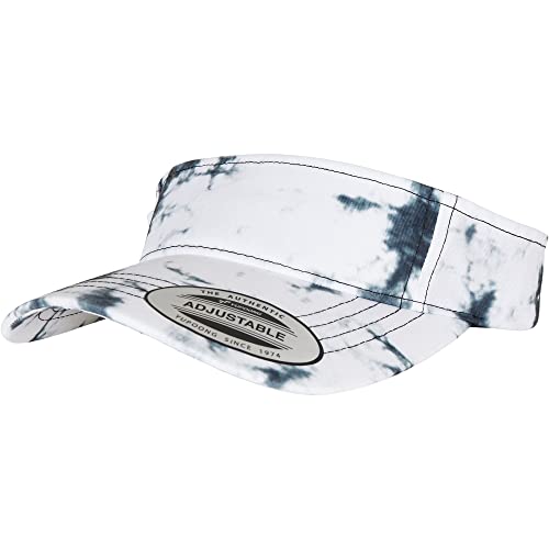 Flexfit Unisex Batik Dye Curved Visor Cap czapka baseballowa, czarna/biała, jeden rozmiar