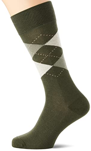 Hackett London Skarpety męskie Argyle, Khaki/zielony, L