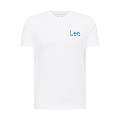 Lee Męski t-shirt Wobbly, jasny biały, rozmiar S, Bright White, S