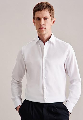 Seidensticker Męska koszula z długim rękawem Extra Slim Fit, biały, 44