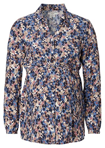 ESPRIT Maternity Damska bluza z długim rękawem z nadrukiem na całej powierzchni, Niebieski - 300, 42