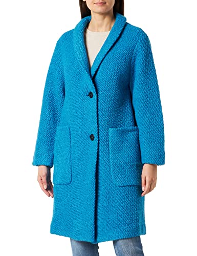 Taifun Damski płaszcz 250042-11629 wełna, niebieski (Electric Blue), 46 (DE)