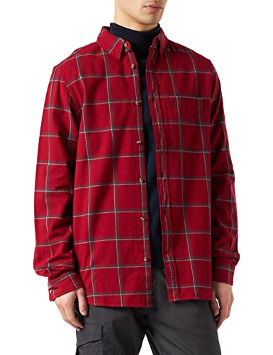 Fjallraven Övik Comfort Flannel Shirt M Męska koszula z długim rękawem, Wielokolorowy - Czerwony/Granatowy, M