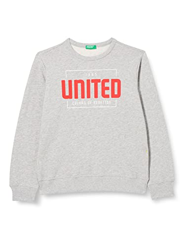 United Colors of Benetton Chłopięca bluza z długim rękawem i okrągłym dekoltem, Grey Melange 501, 150