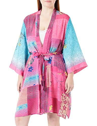 Samoon Damska 260034-21050 bluzka, Light Magenta we wzory, 44, Jasna magenta we wzory, 44