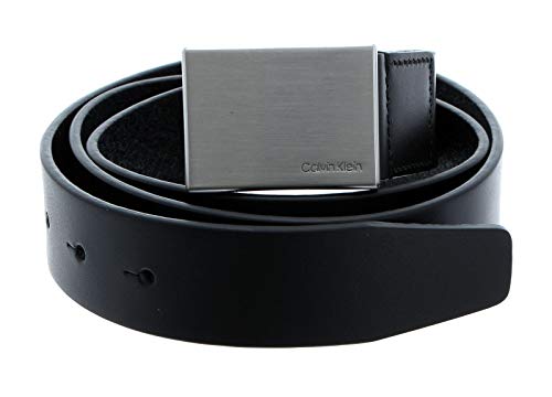 Calvin Klein Męski pasek FORMAL Plaque 3,5 cm pasek, czarny (Black 001), 678 (rozmiar producenta: 110)