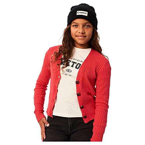 Garcia Kids Dziewczęcy kardigan Knit kurtka z dzianiny, Candy red, 164/170
