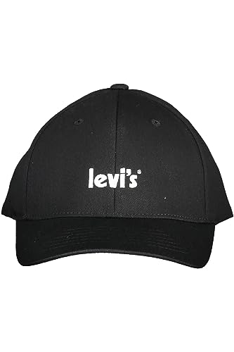 Levi's Męski plakat logo Flexfit czapka bejsbolówka, Zwykły czarny, Jeden rozmiar