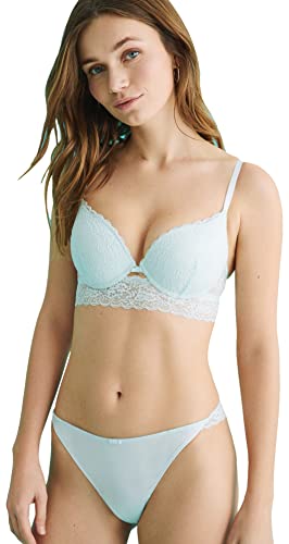 Women'secret Biustonosz Push Up dla Kobiet, Zielony Nadruk, 95B