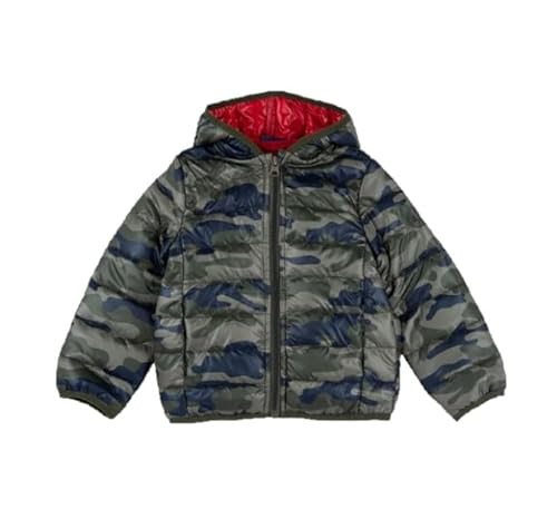 Chicco Giubbino Unisex Dziecko Pikowana kurtka, Kamuflaż i czerwony, 116