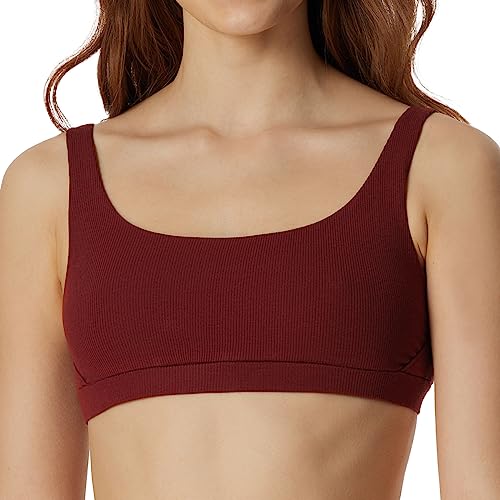 Schiesser Biustonosz damski - Pure Rib, kolor rdzy, 38