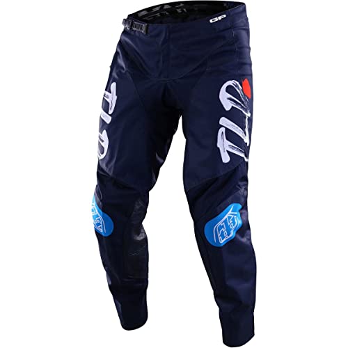 Troy Lee Designs GP PRO Pant; PARTICAL Navy/Orange 34, niebieski, 28