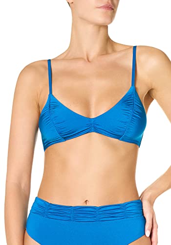 goldenpoint Bikini damski kostium kąpielowy, biustonosz z falbankami, niebieski, 85B