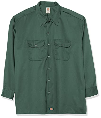 Dickies Męska koszula robocza z długim rękawem, zielony (Hunter Green), M, Zielony myśliwy, M