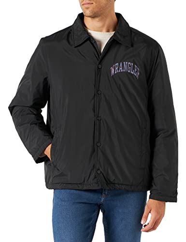 Wrangler Męska kurtka stadionowa, czarna, mała