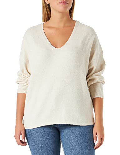 Vero Moda Damska bluzka Vmdoffy Ls z dekoltem w serek Ga Boo sweter, Brzoza/detale: melanż, M