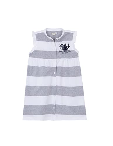 Gocco Sukienka polo w paski Yatch, Jasnoszary Melange, 5-6 lat
