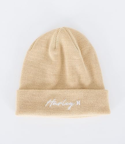 Hurley Czapka z mankietem skryptu, Szarobeżowy, Rozmiar uniwersalny