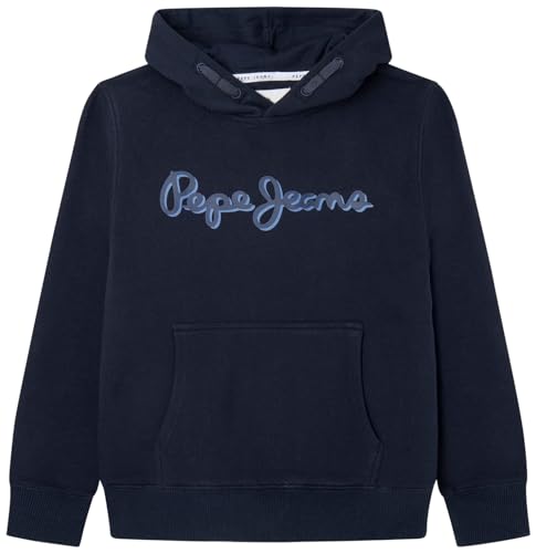 Pepe Jeans Chłopięca bluza z kapturem Nolan, Niebieski (Dulwich), 14 Lat
