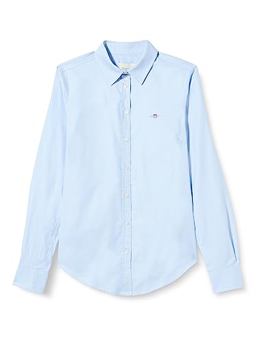 GANT Damska koszulka Slim Stretch Oxford, klasyczna koszula, jasnoniebieska, standardowa, jasnoniebieski, 32