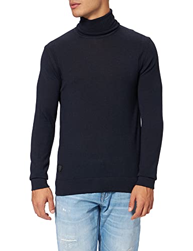 Blauer Dzianina Golf Sweter Męski, 795 Niebieski Intensywny Noc, 50
