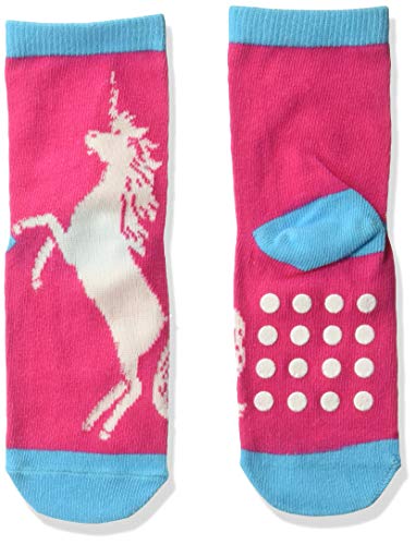 Hatley Dziewczęce Animal Ankle Socks stopki, Różowy (Glow Unicorn), L