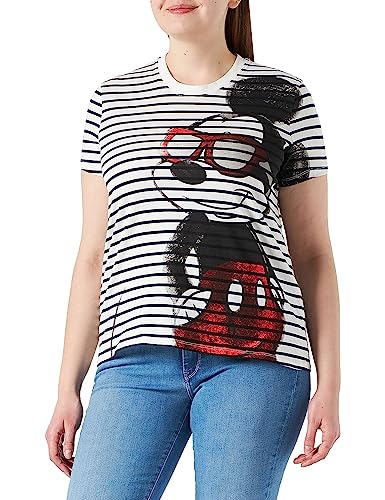 Desigual Damska koszulka Ts_Mickey Vida Chula, biały, S