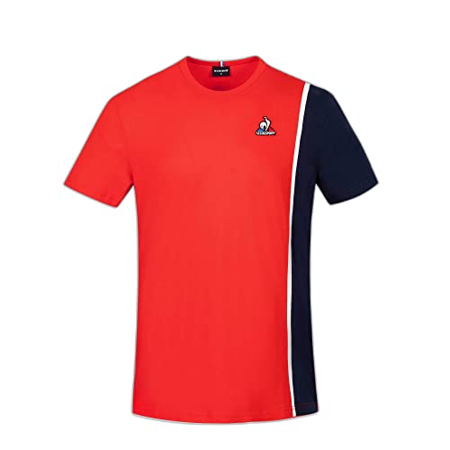 Koszulka męska z kogutem sportowym, Tech Red/Blue Noc/N.opt White, XS