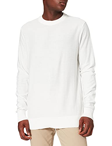 JACK & JONES Jorclayton Knit Crew Neck sweter męski, Cloud Dancer, L