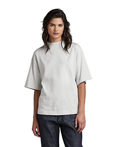 G-STAR RAW, damski top z dekoltem Mock, Szary (Oyster Mushroom D22760-d269-d607), L