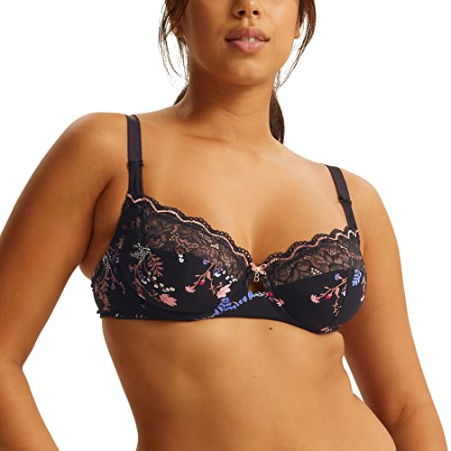 Bestform - Luccia Twist Koronkowy Biustonosz z mikrofibry, czarny, 80D