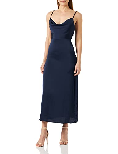 Vila Damska sukienka Viravenna Strap Ankle Dress-Noos, granatowy blezer, 40