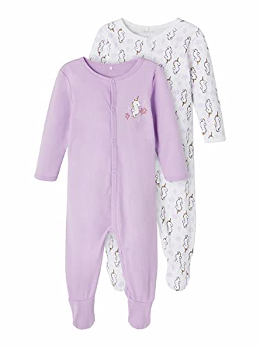 NAME IT Baby NBFNIGHTSUIT 2P W/F Lavendula NOOS piżama dla małych dzieci, 98