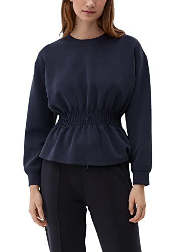 s.Oliver Damska bluza z dymnymi detalami, niebieski, 34