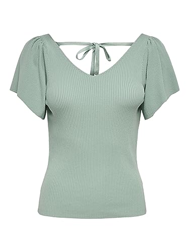 ONLY Damski sweter Onlleelo S/S z tyłu KNT Noos, Jadeit, S