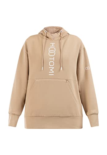 Hootomi damska bluza z kapturem, duże rozmiary, wielbłądzi, piaskowy, L