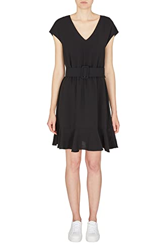 Armani Exchange Damska sukienka Sustainable, dekolt w serek, czarna, rozmiar M, czarny, M