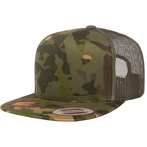 Yupoong Yp Classics Multicam czapka trucker, Tropikalny/zielony, Jeden rozmiar