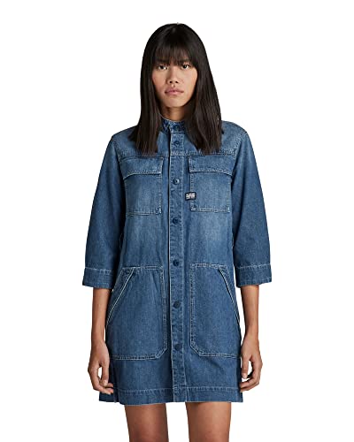G-STAR RAW Koszulka damska, niebieska (Antique Faded Space Blue C970-D342), S
