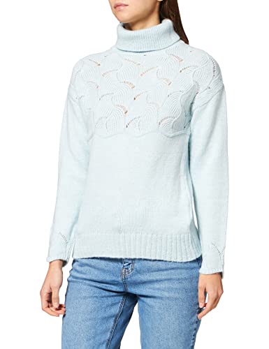 Naf Naf Damski sweter Margy Ml, pastelowy niebieski, XS