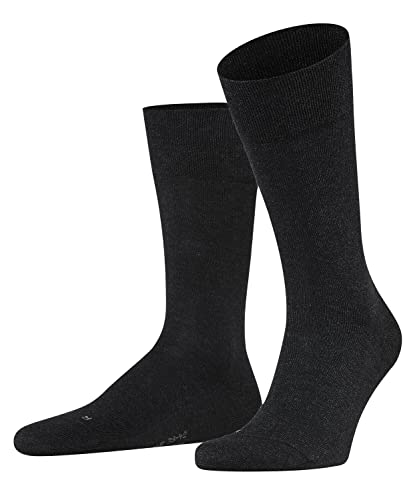 FALKE Mężczyźni Skarpety Sensitive London M SO Zrównoważona Bawełna bezuciskowe 1 Para, Szary (Anthracite Melange 3080), 39-42