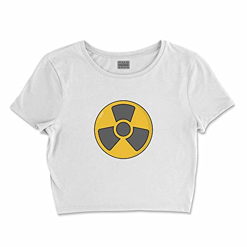 Bona Basics, Damski T-shirt basic, z nadrukiem cyfrowym, 100 bawełny, biały, swobodny, damski top, rozmiar: M, biały, M