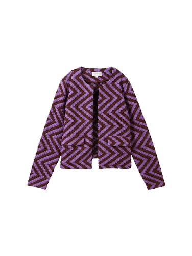 TOM TAILOR blezer damski, 34120 – wzór brązowy Mauve Structure, 3XL