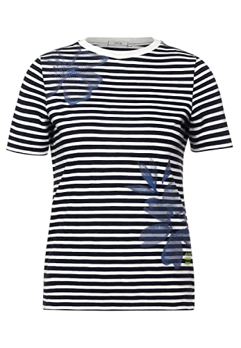 Cecil Damska koszulka w paski B317820, ciemnoniebieska, XL (DE)