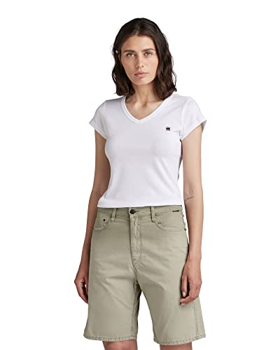 G-STAR RAW Eyben Slim Top Over Dyed damska, Biały (White D21314-4107-110), XL