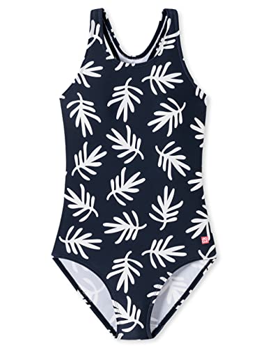 Schiesser Dziewczęcy Kostium Kąpielowy, Ciemnoniebieski, Kwiatowy, 152, Ciemnoniebieski Kwiatowy, 152 Cm