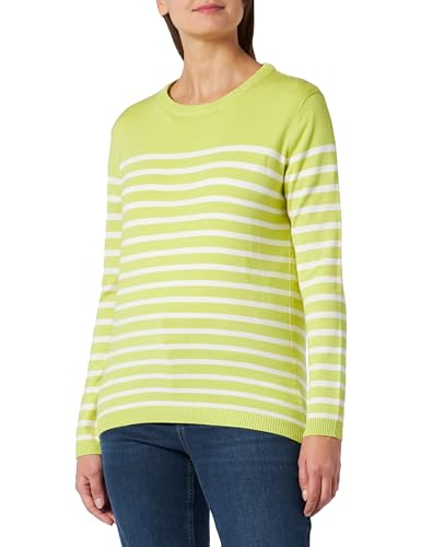 ALARY Damski sweter z dzianiny 15426711-AL01, jasnozielony wełniany biały, L, jasnozielony, wełna biała, L