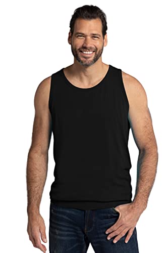 JP 1880 Męski tank top L-8XL do 68, długi kształt, elastyczny ściągacz, nie zsuwa się wysoko, szerokie ramiączka, czarny XXL 719783130-XXL, czarny, XXL
