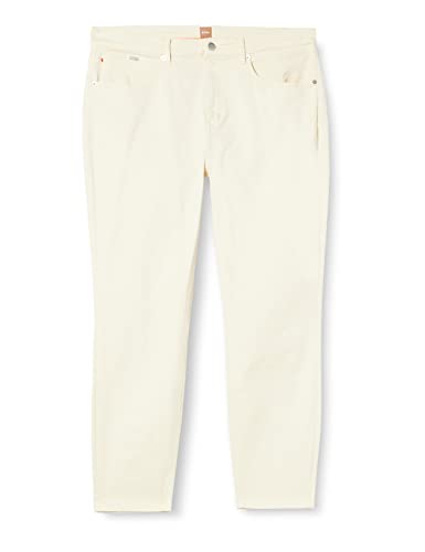BOSS Damskie spodnie Jackie Slim Mr C Bc, Open White118, 25