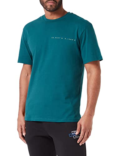 JACK&JONES męski t-shirt z logo JCOSPACE z okrągłym dekoltem, głęboki t-shirt/krój: zrelaksowany, XL